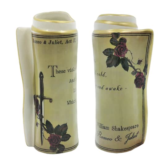 Ashland; Assorted 7" Romeo & Juliet Ceramic Scroll Vase, 1pc. by Ashland®; Category:Enchanted Romance; Image:1
